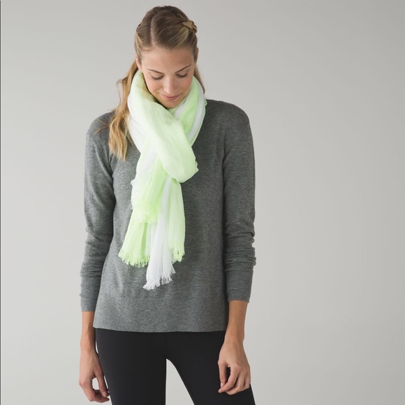 lululemon athletica Accessories - NWT lululemon Warrior Scarf in White/Clear Mint